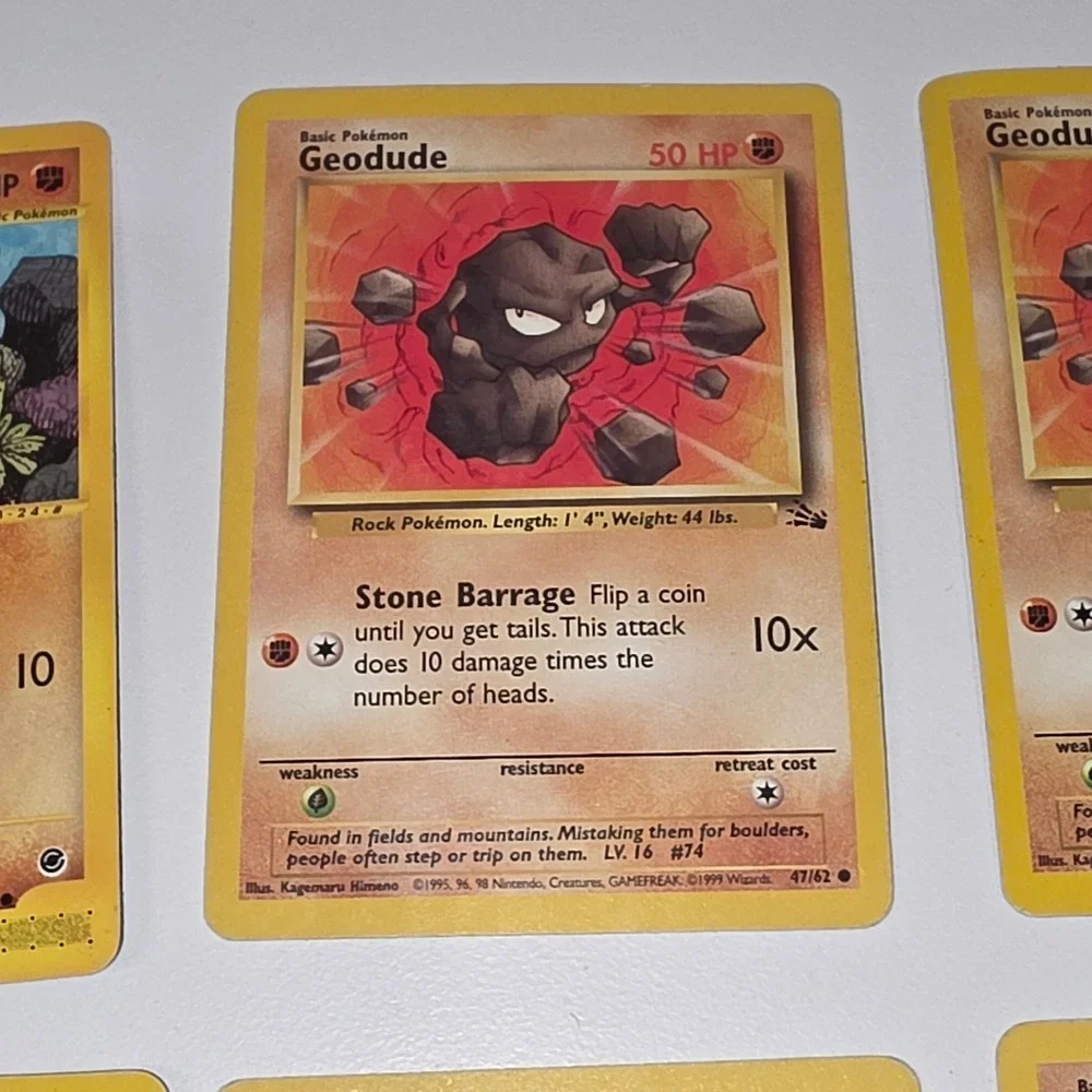 Pokemon Card Lot 7 Geodude Graveler Golem Evolution Vintage WOTC e-Reader Gym
